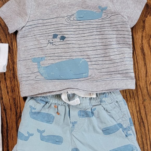 BOY NEWBORN & 0-3 TOPS & PANTS/SHORTS SETS OR SEPARATES 12pc LOT GREAT CONDITION - Picture 5 of 13
